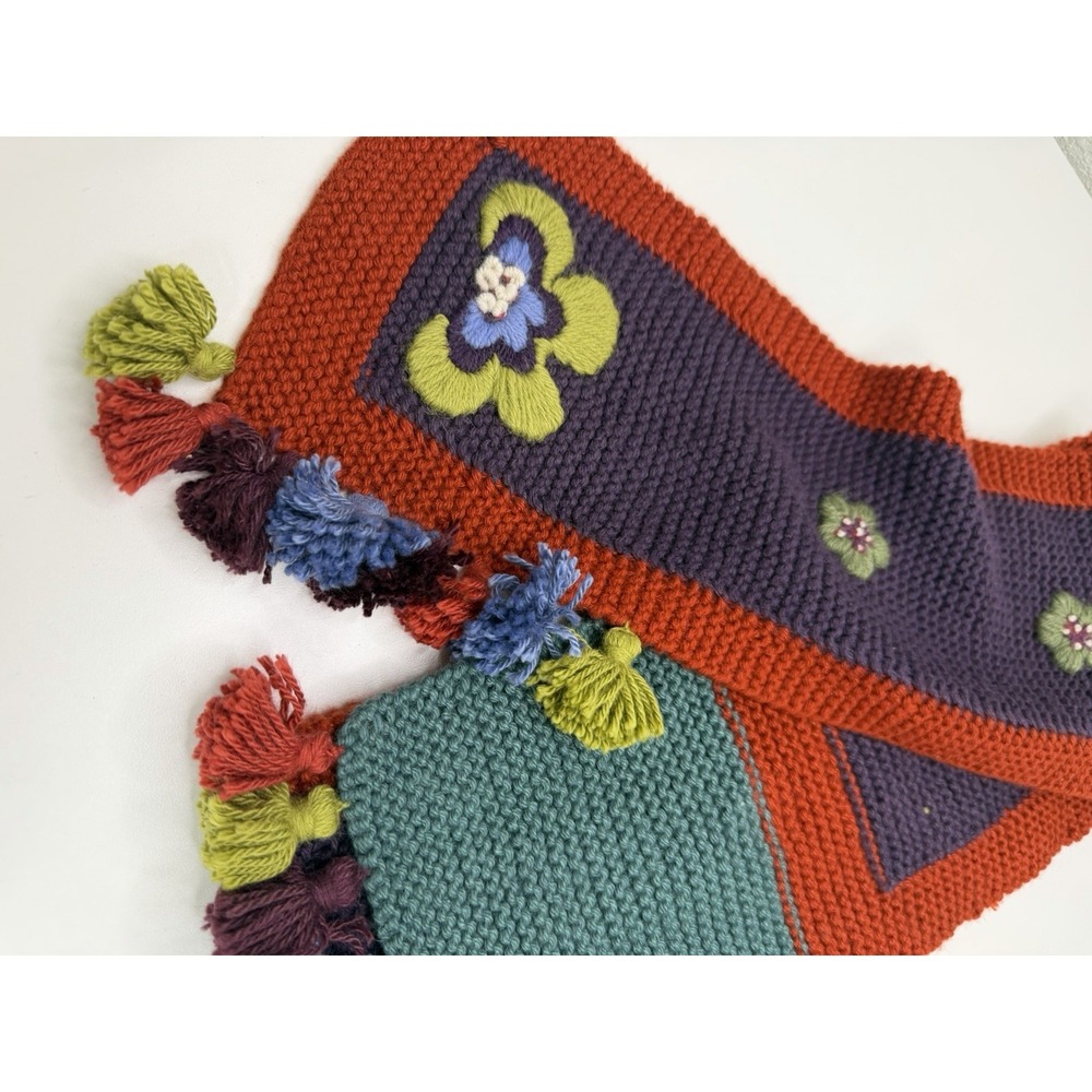 Little Journeys Chicago Kors Hand Knit Multi Color Rectangle Scarf - Picture 12 of 12